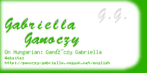 gabriella ganoczy business card